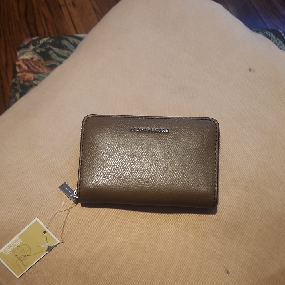 Michael Kors Khaki Leather Wallet
